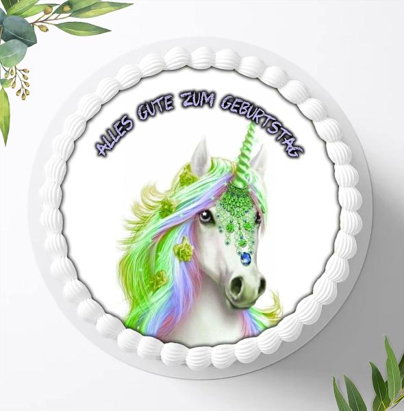 Einhorn Tortenaufleger Ø 20cm, 0793z